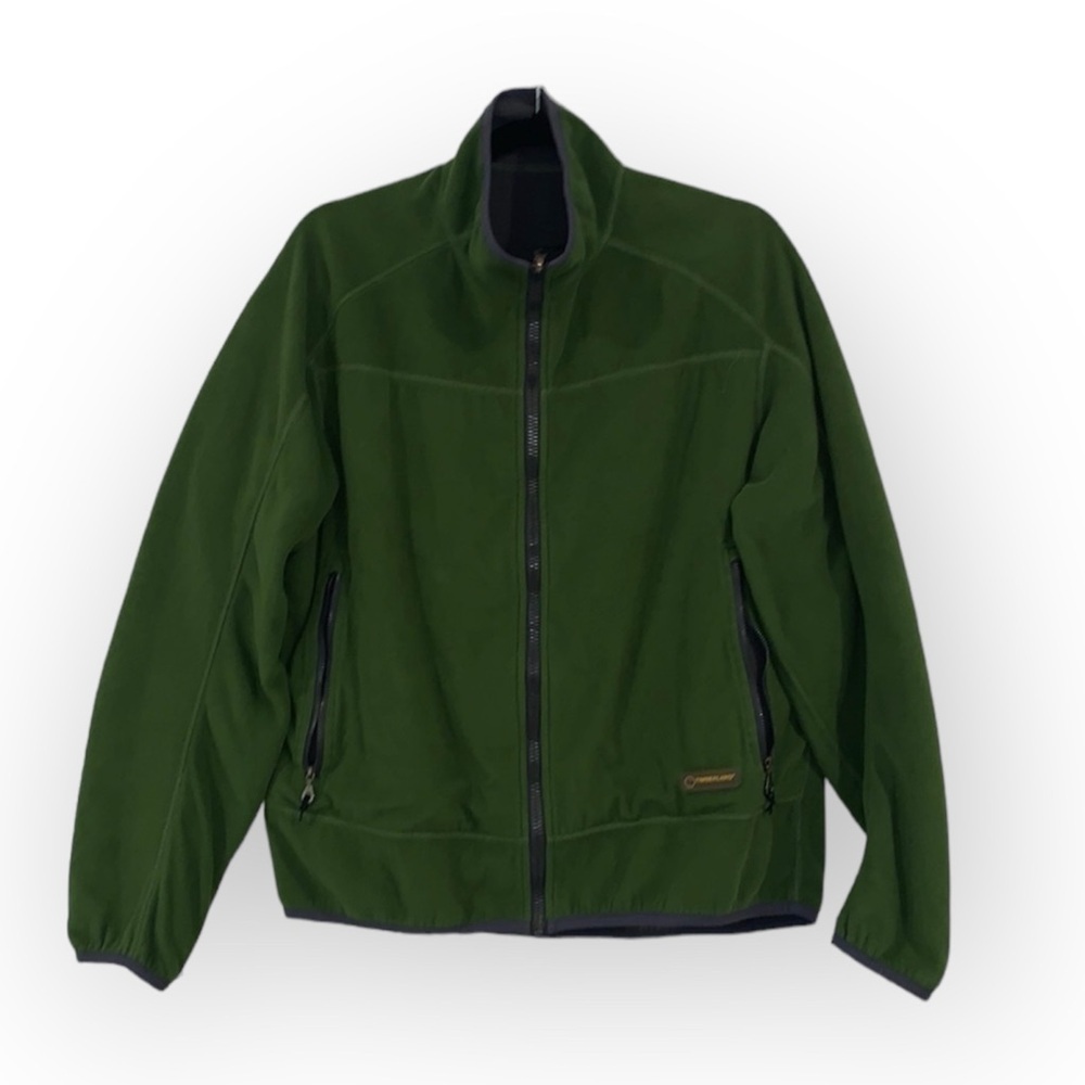 Timberland Grey and Green reversible full zip fleece jacket size Medium